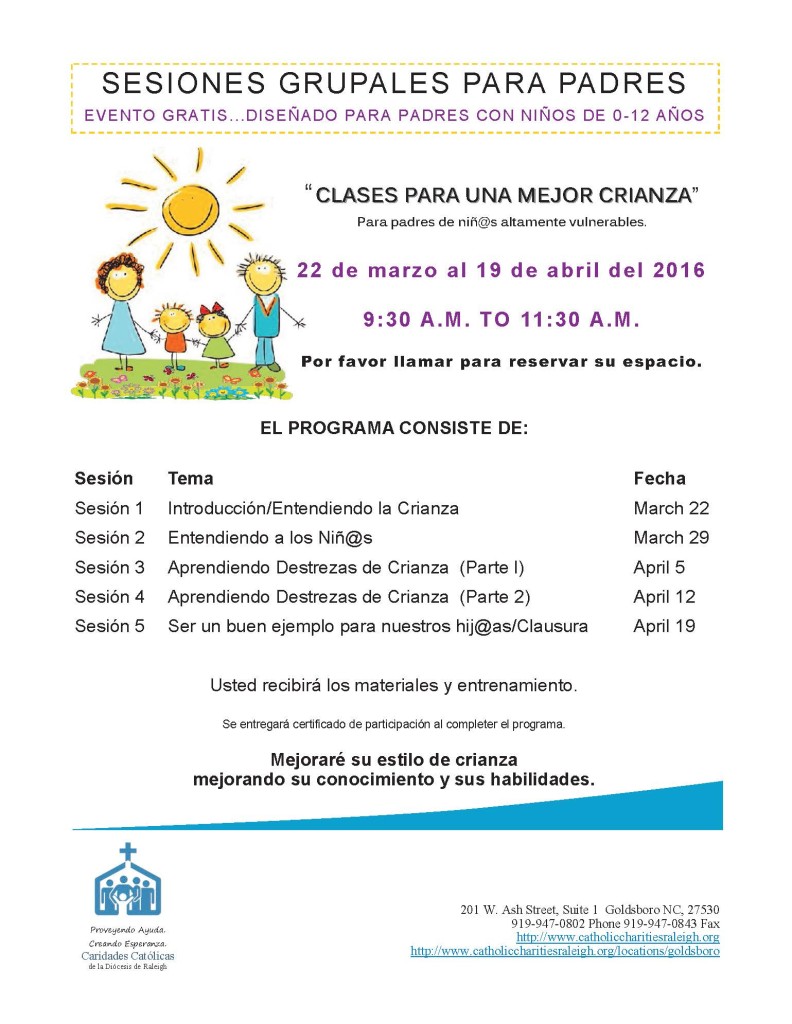 Group Parenting Flyer Spanish