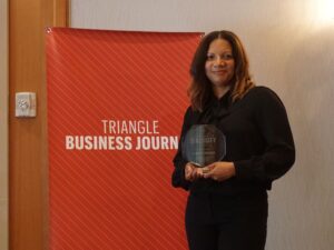 Lisa Perkins with her TBJ Diversity Award